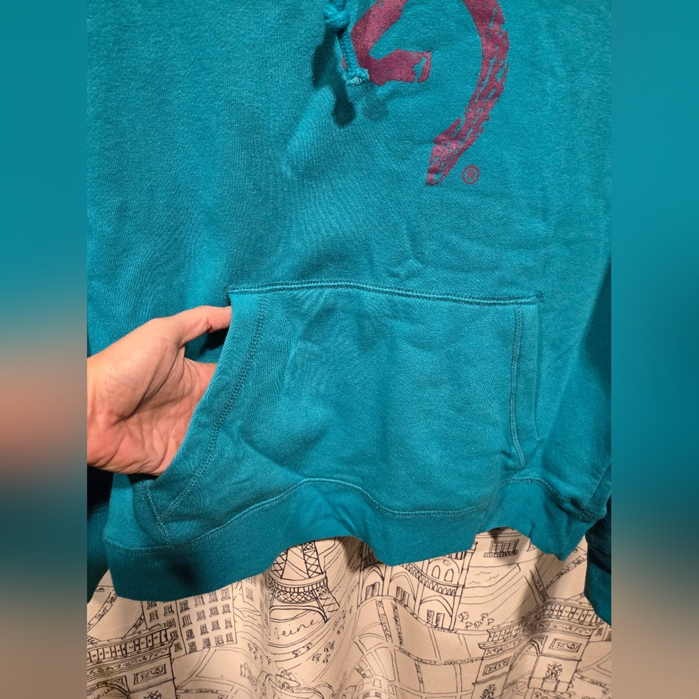 NWOT Women's Browning Deer Stag Teal And Purple Sweatshirt Hoodie Size Medium - Picture 2 of 11